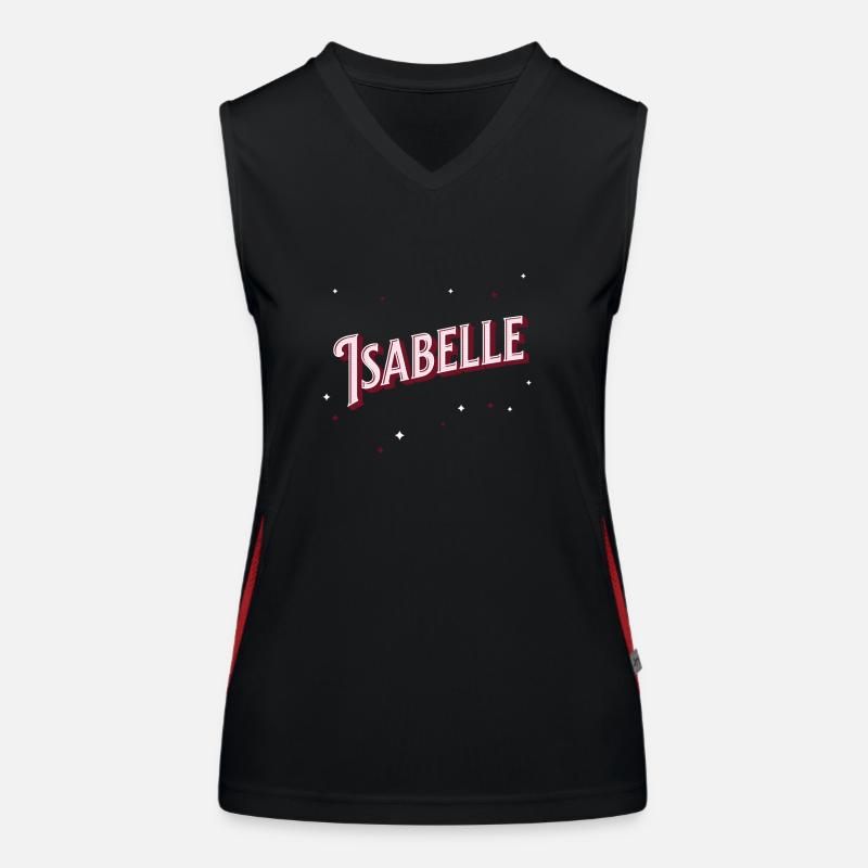 Isabelle name personalized Women's Functional Contrast Tank Top