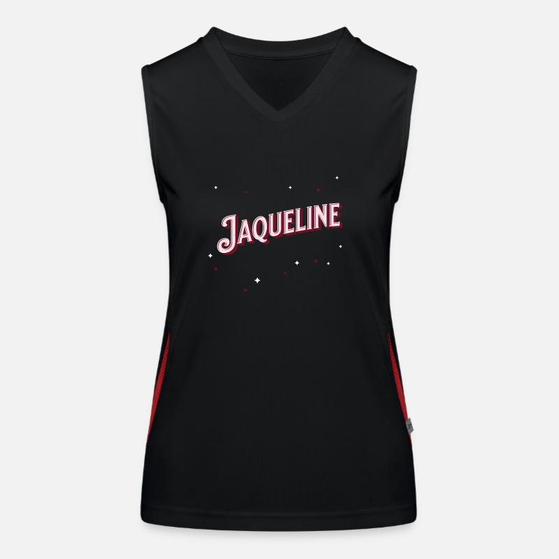 Jaqueline Namen personalisiert Funktionelles Kontrast-Tank Top für Frauen