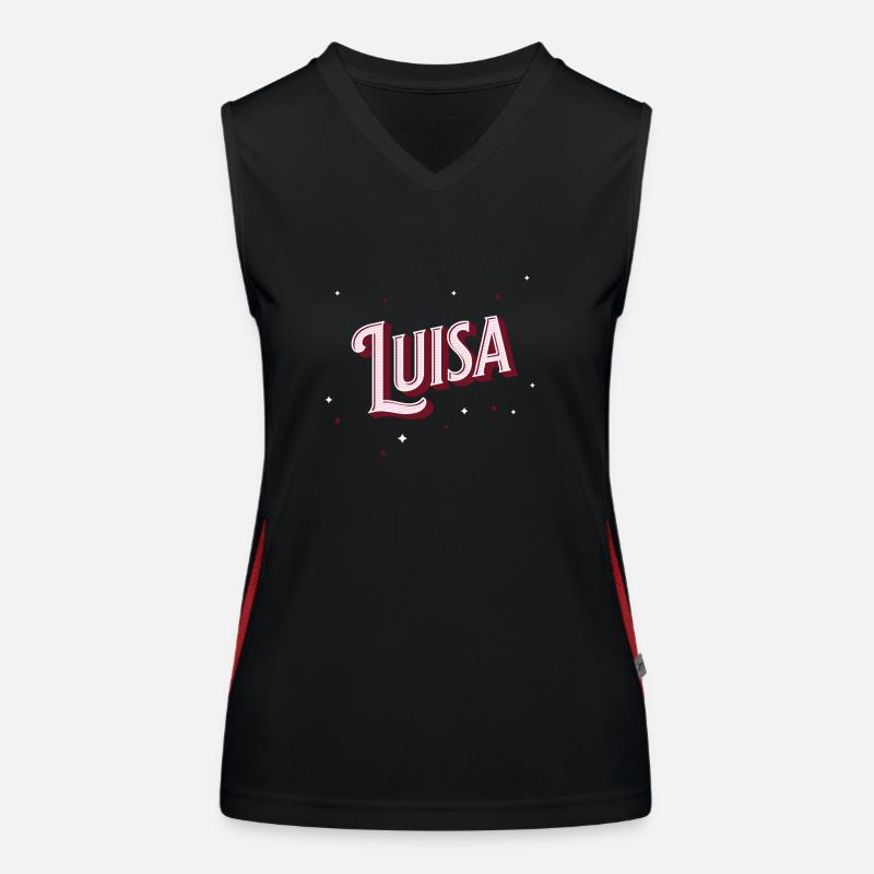 Luisa name personalized Women's Functional Contrast Tank Top