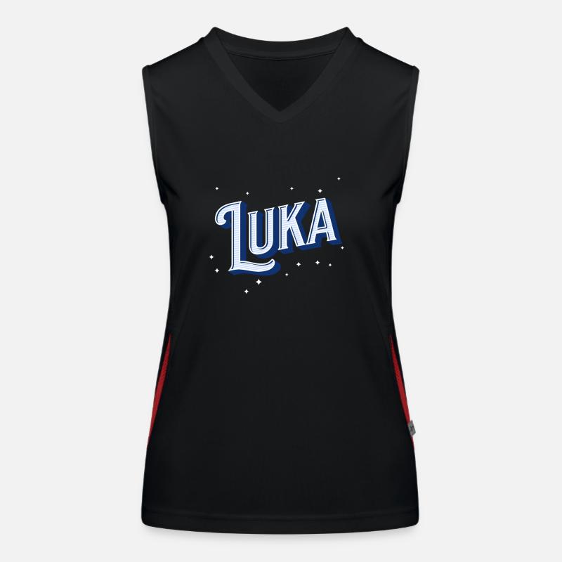 Luka name personalized Women's Functional Contrast Tank Top