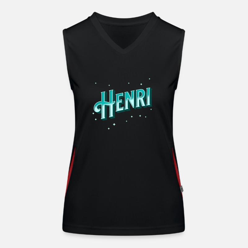 Henri names personalized Women's Functional Contrast Tank Top