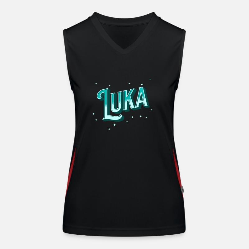 Luka name personalized Women's Functional Contrast Tank Top