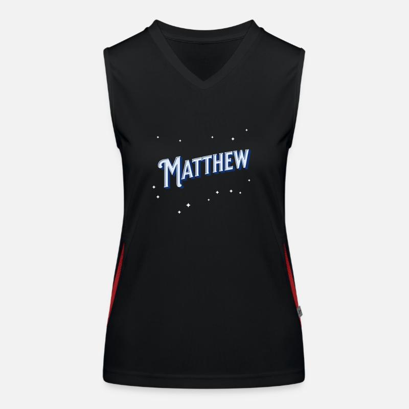 Matthew names personalized Women's Functional Contrast Tank Top