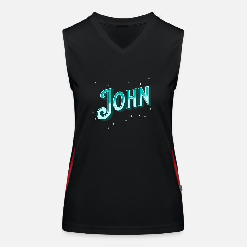 John name personalized Women's Functional Contrast Tank Top