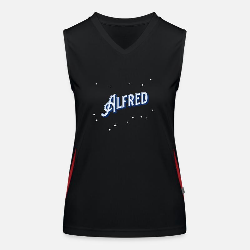 Alfred names personalized Women's Functional Contrast Tank Top