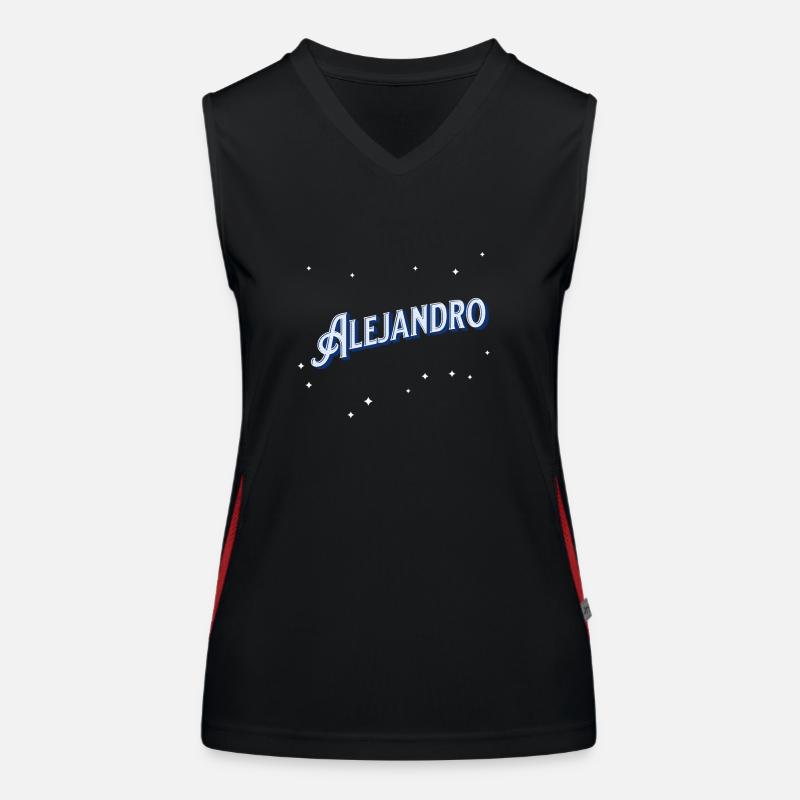 Alejandro name personalized Women's Functional Contrast Tank Top