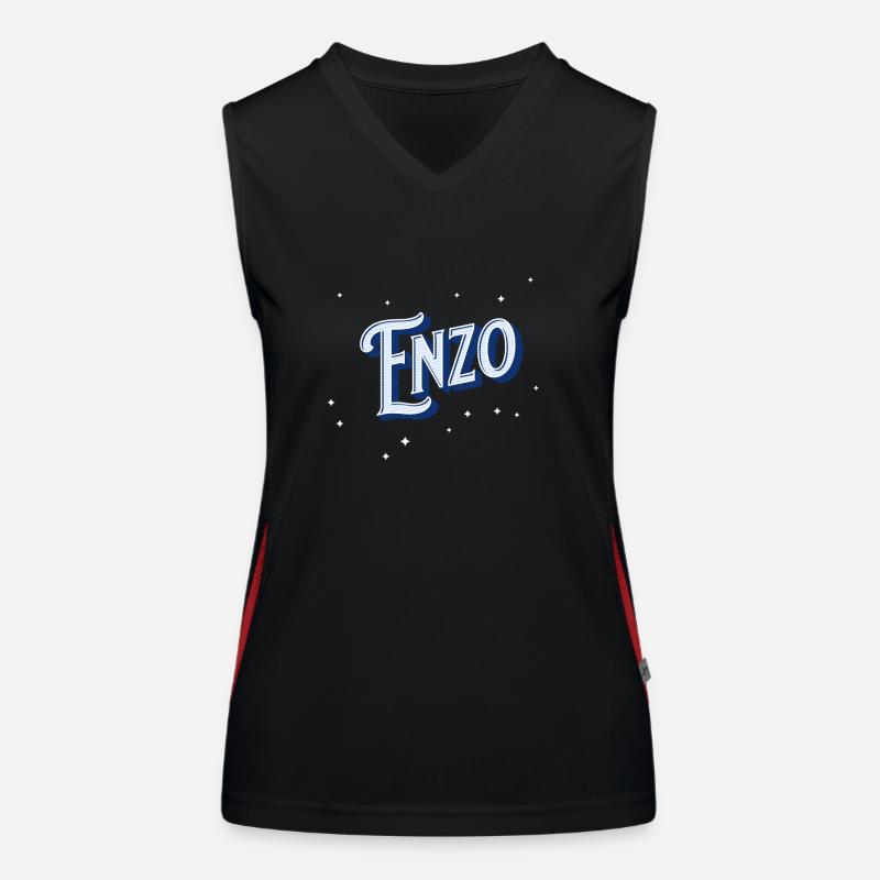 Enzo names personalized Women's Functional Contrast Tank Top