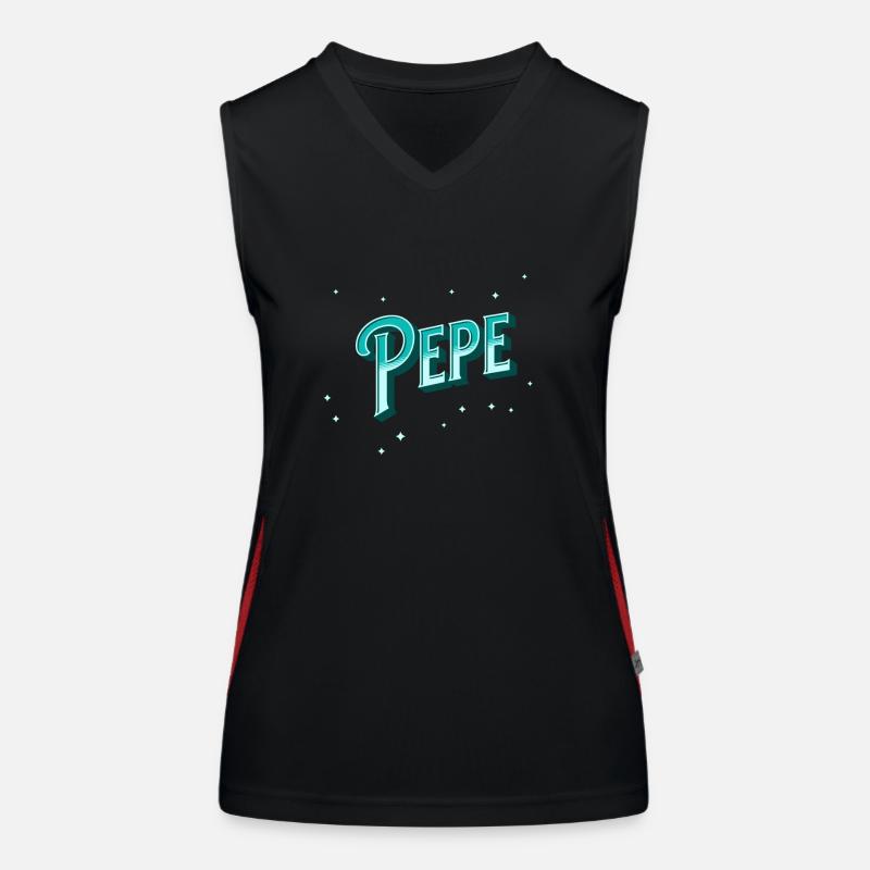 Pepe name personalized Women's Functional Contrast Tank Top