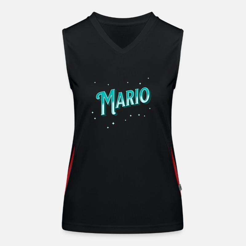 Mario name personalized Women's Functional Contrast Tank Top
