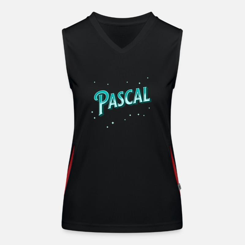 Pascal Namen personalisiert Funktionelles Kontrast-Tank Top für Frauen