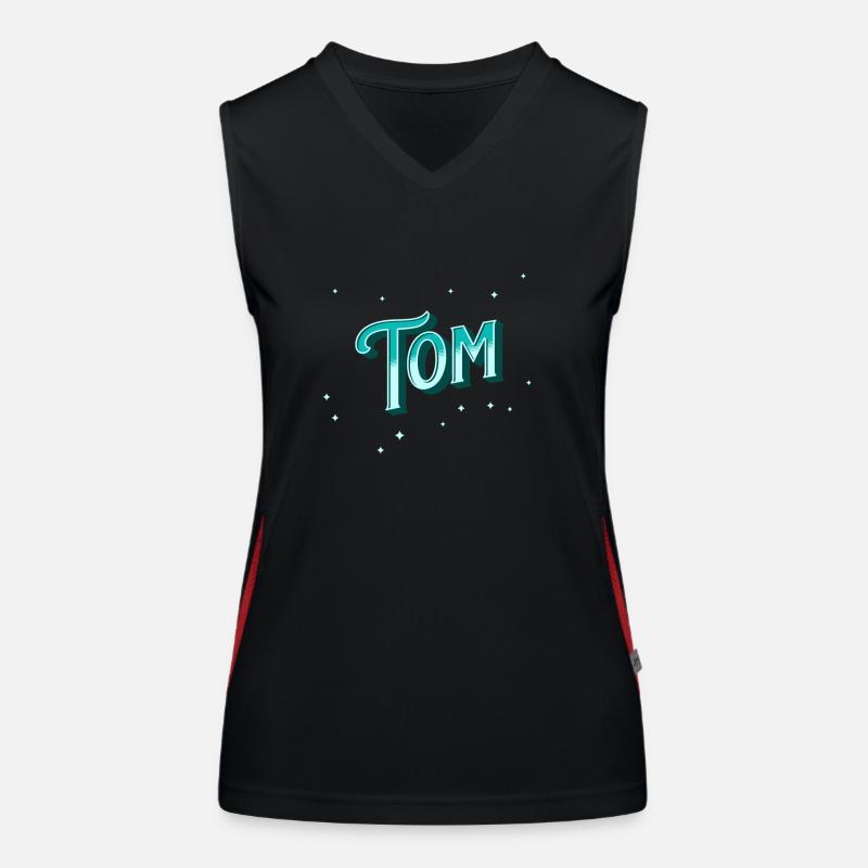 Tom names personalized Women's Functional Contrast Tank Top