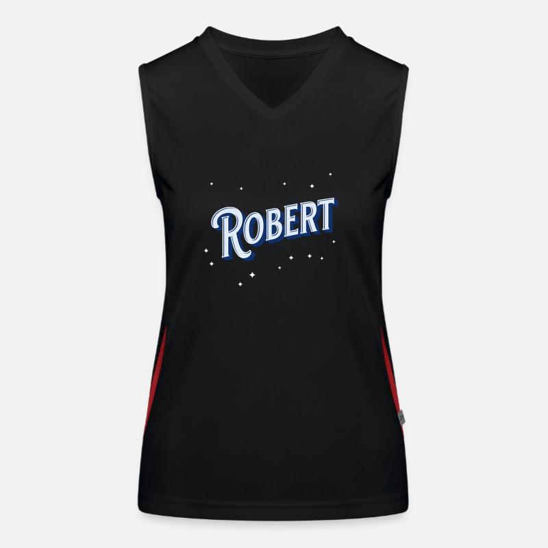 Robert name personalized Women's Functional Contrast Tank Top