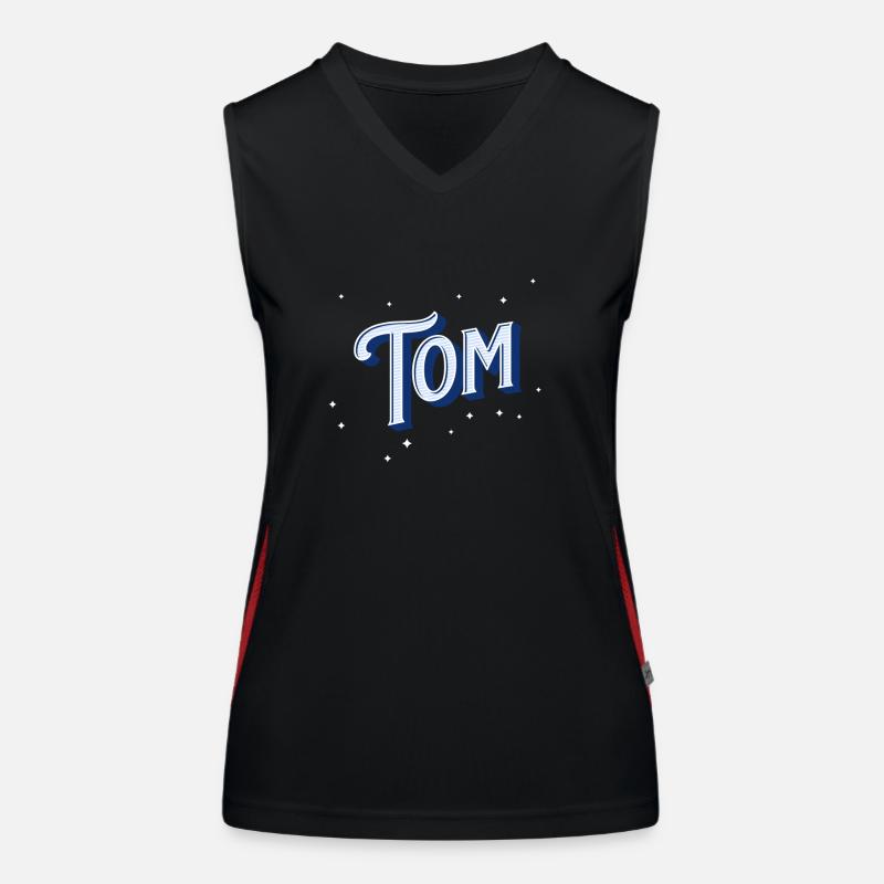 Tom's name personalized Women's Functional Contrast Tank Top