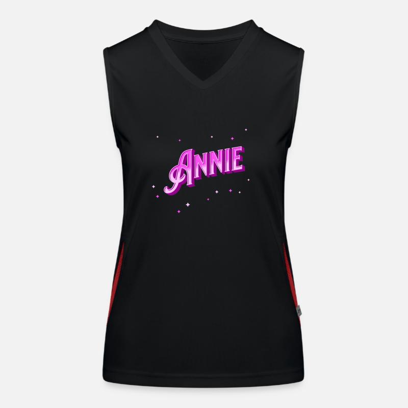 Annie name personalized Women's Functional Contrast Tank Top
