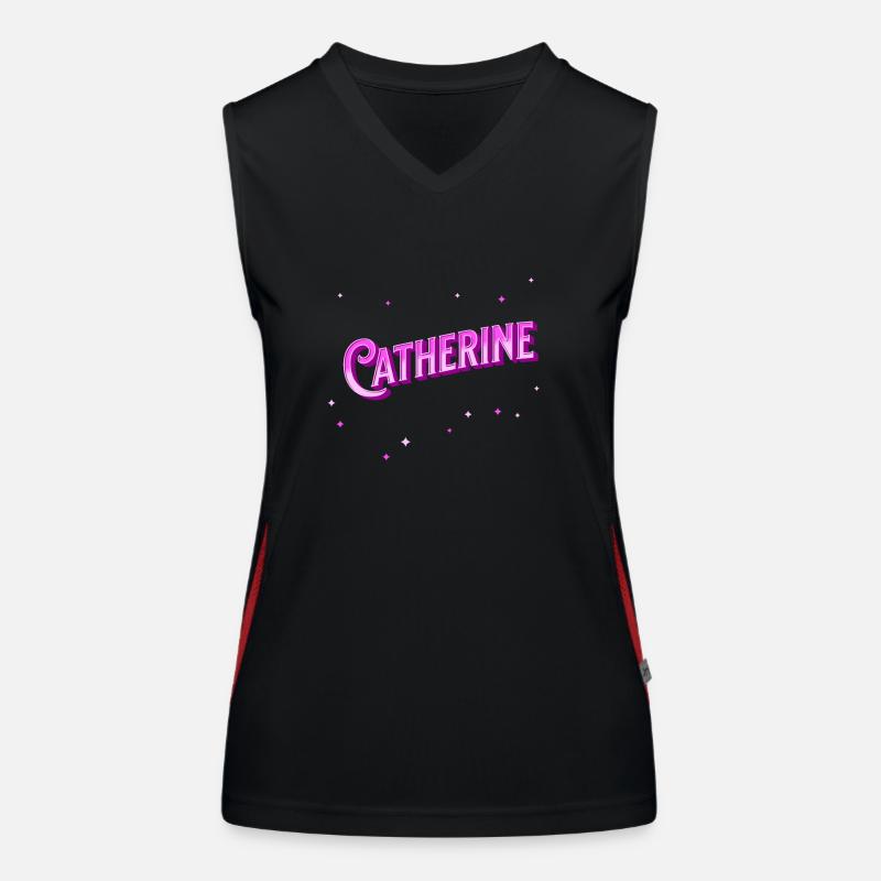 Catherine name personalized Women's Functional Contrast Tank Top