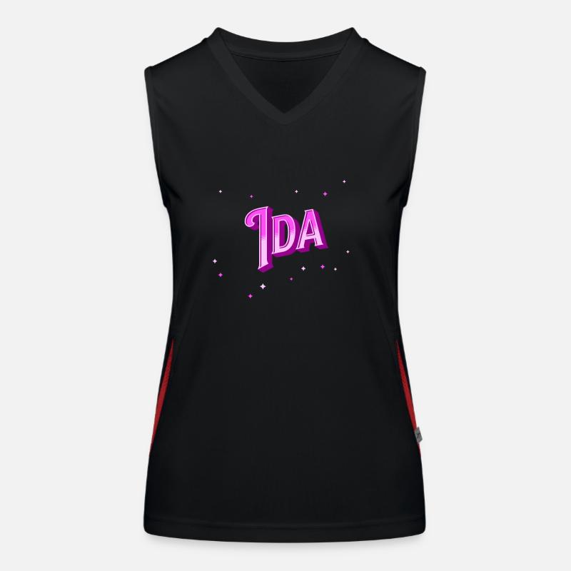 Ida name personalized Women's Functional Contrast Tank Top
