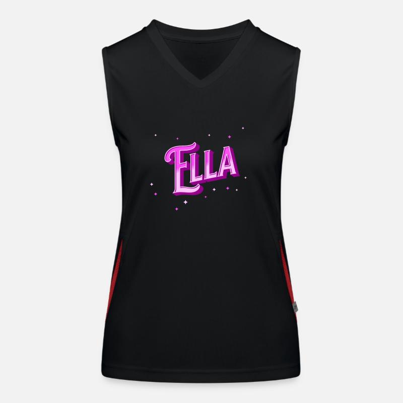 Ella name personalized Women's Functional Contrast Tank Top