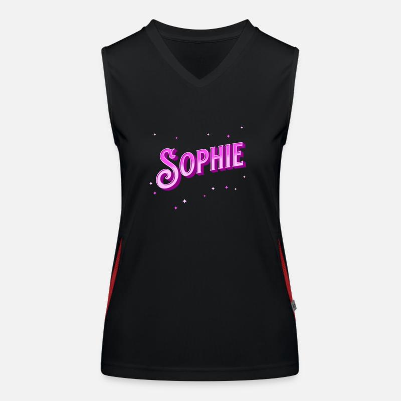 Sophie name personalized Women's Functional Contrast Tank Top