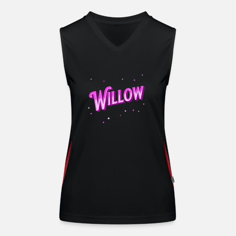 Willow name personalized Women's Functional Contrast Tank Top