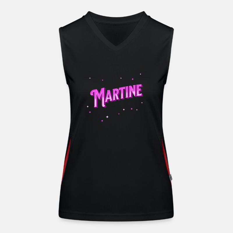 Martine name personalized Women's Functional Contrast Tank Top