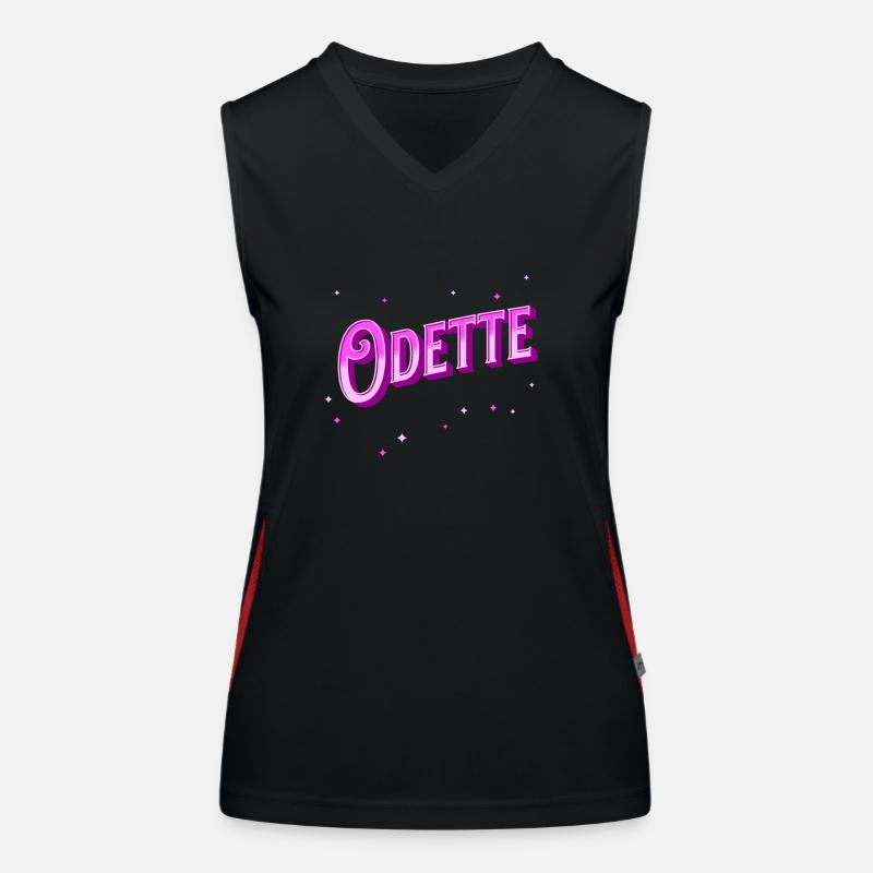 Odette name personalized Women's Functional Contrast Tank Top
