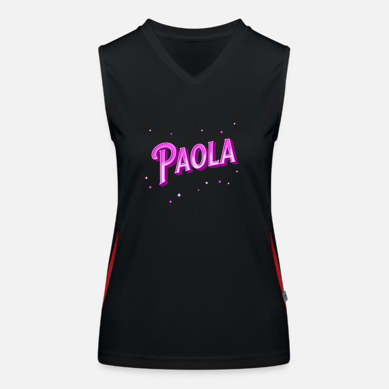 Paola name personalized Women's Functional Contrast Tank Top