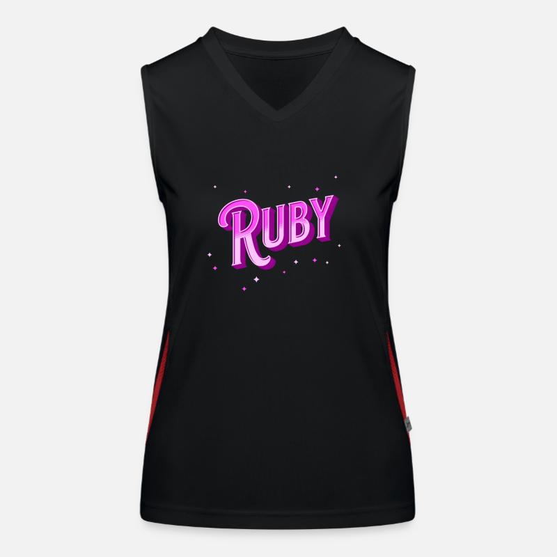 Ruby name personalized Women's Functional Contrast Tank Top