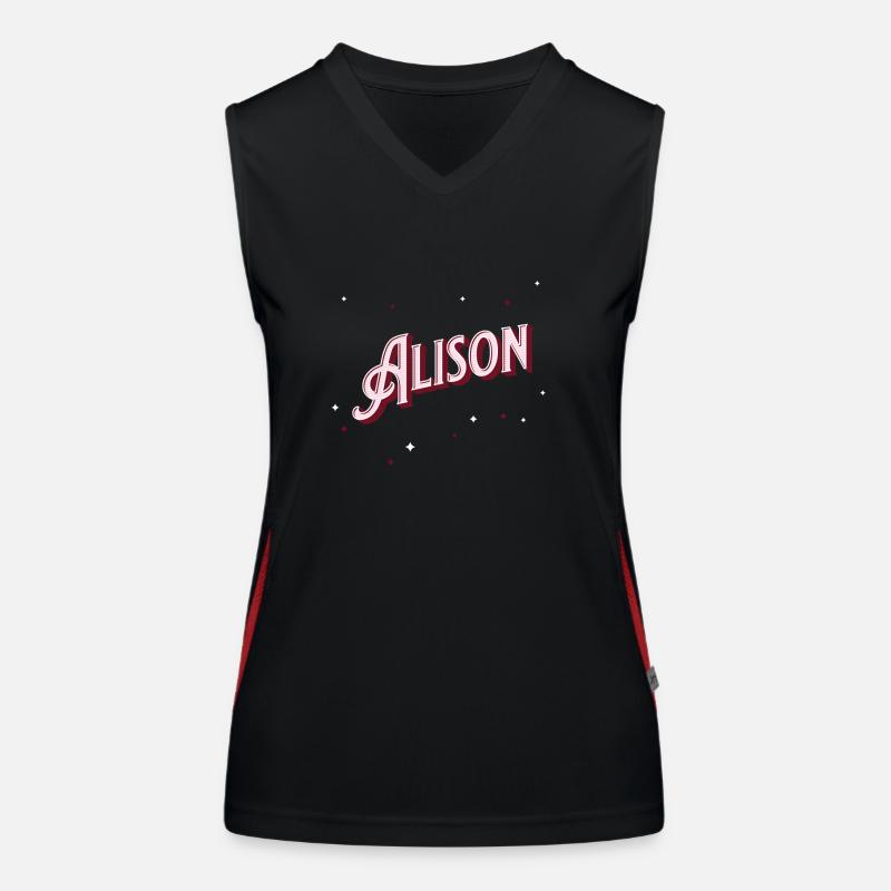 Alison name personalized Women's Functional Contrast Tank Top