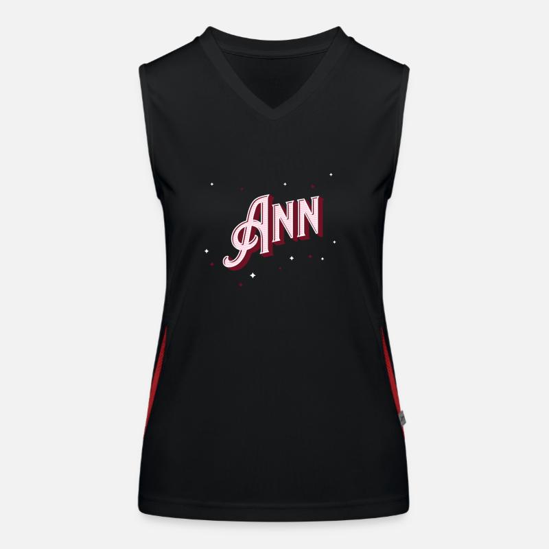 Ann name personalized Women's Functional Contrast Tank Top