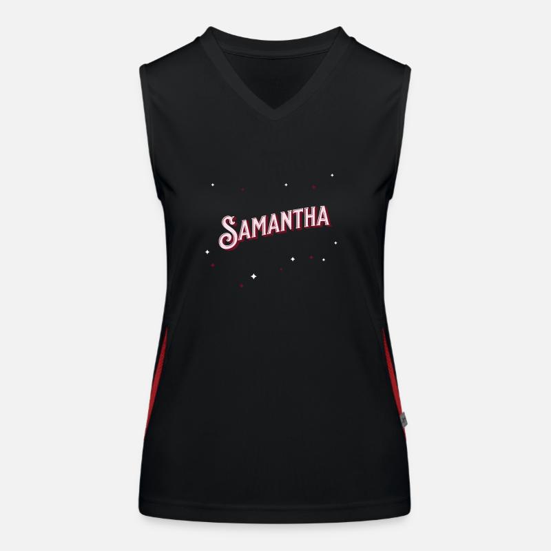 Samantha's name personalized Women's Functional Contrast Tank Top