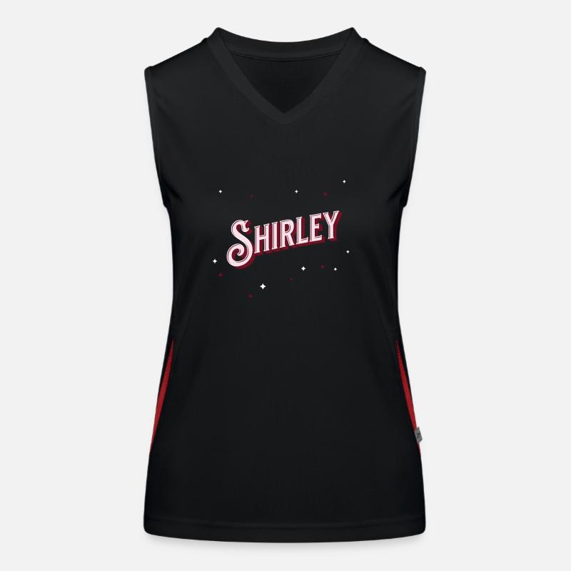 Shirley name personalized Women's Functional Contrast Tank Top