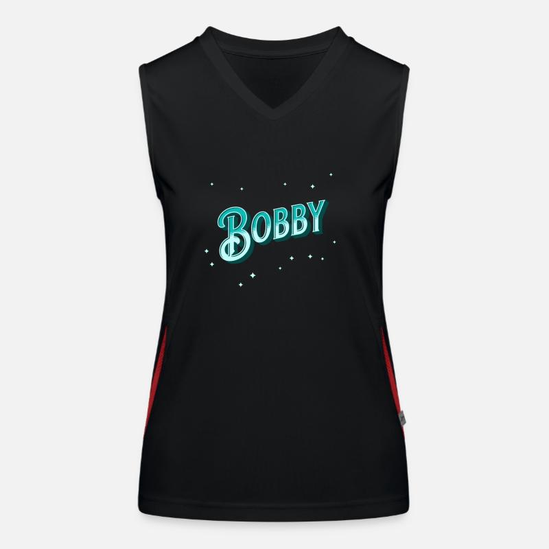 Bobby name personalized Women's Functional Contrast Tank Top