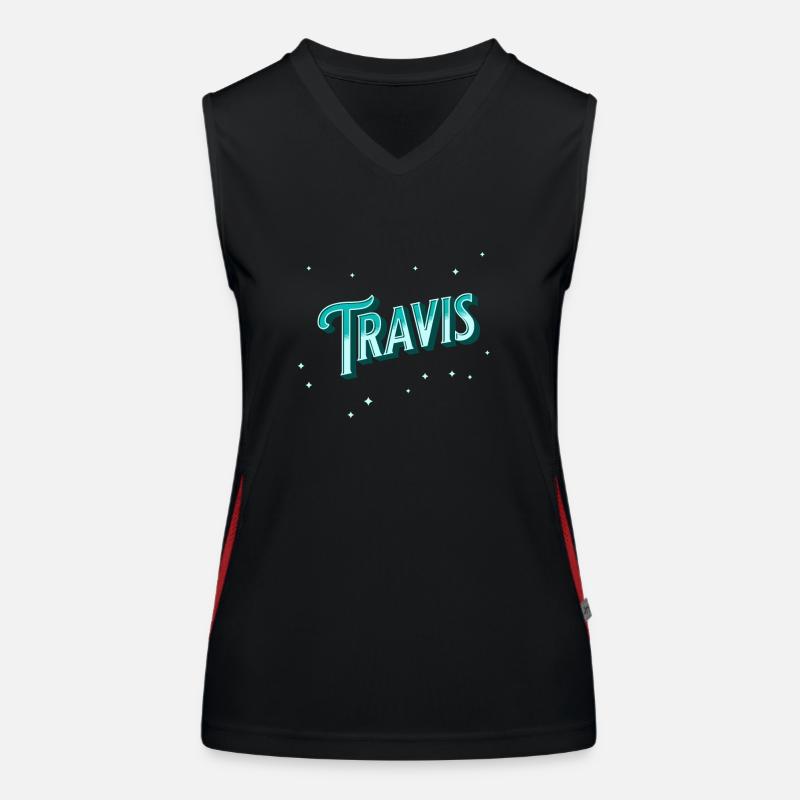 Le nom de Travis personnalisé Débardeur respirant contrasté Femme