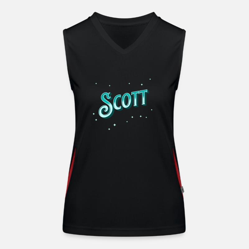 Scott name personalized Women's Functional Contrast Tank Top