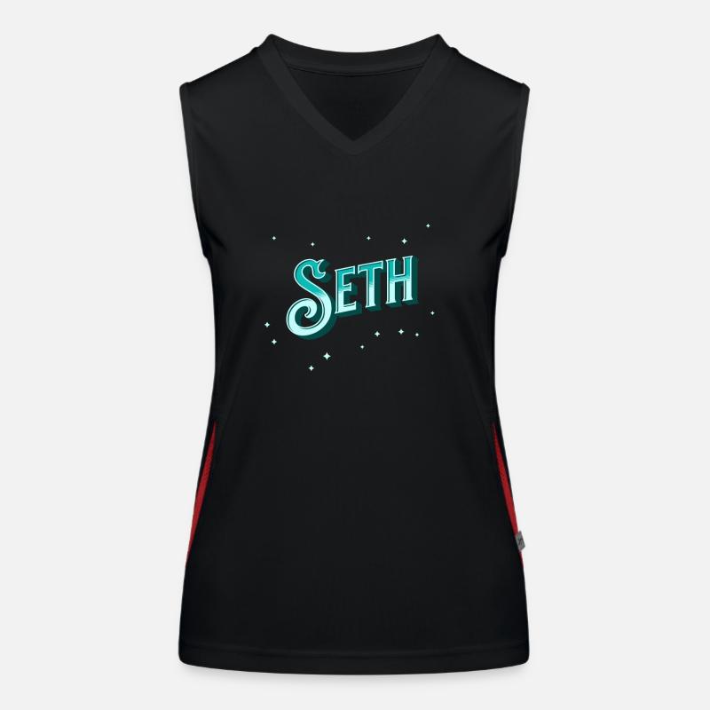Seth name personalized Women's Functional Contrast Tank Top