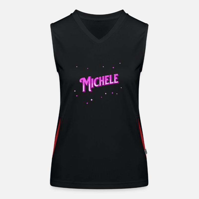 Michele name personalized Women's Functional Contrast Tank Top