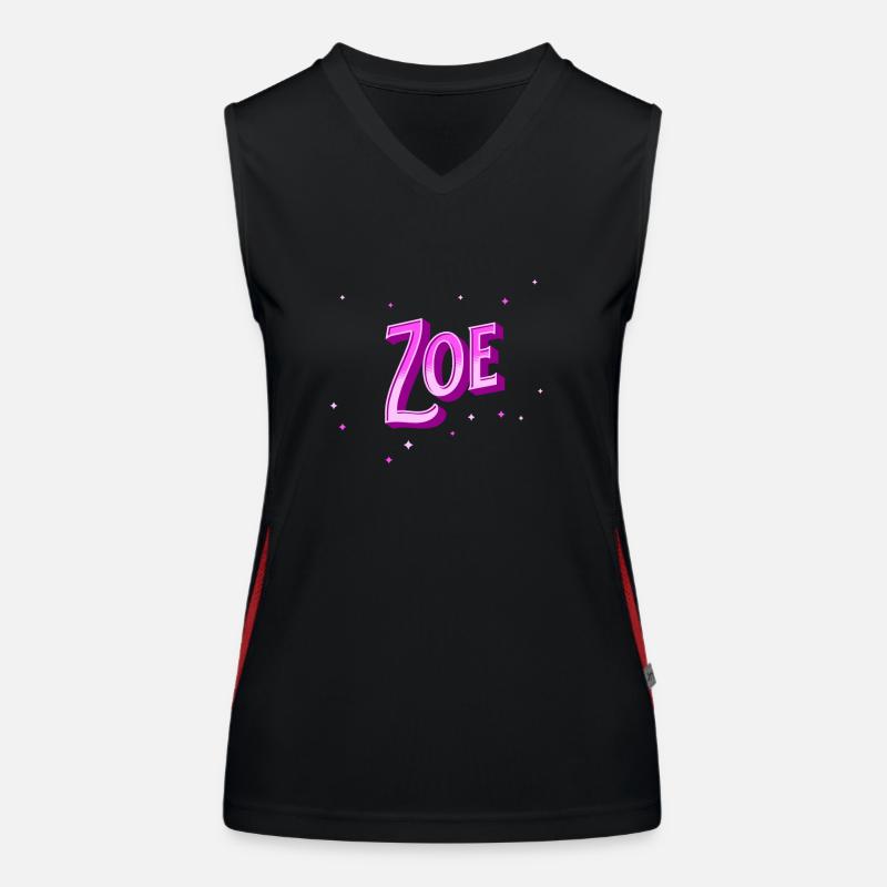 Zoe name personalized Women's Functional Contrast Tank Top
