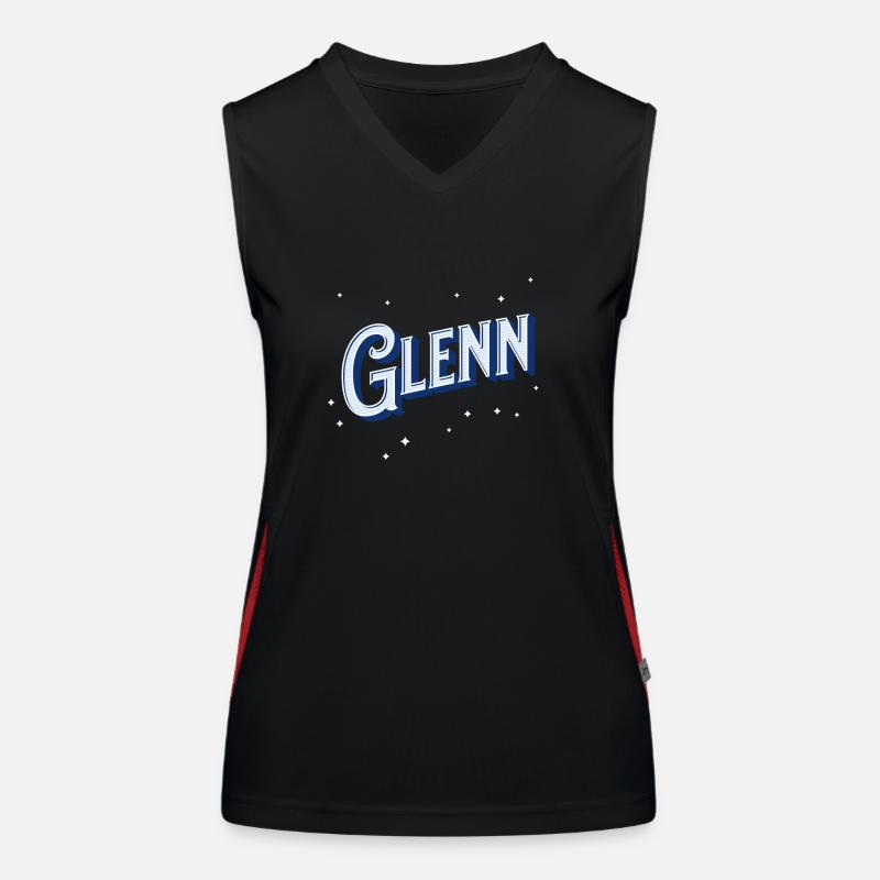 Glenn name personalized Women's Functional Contrast Tank Top