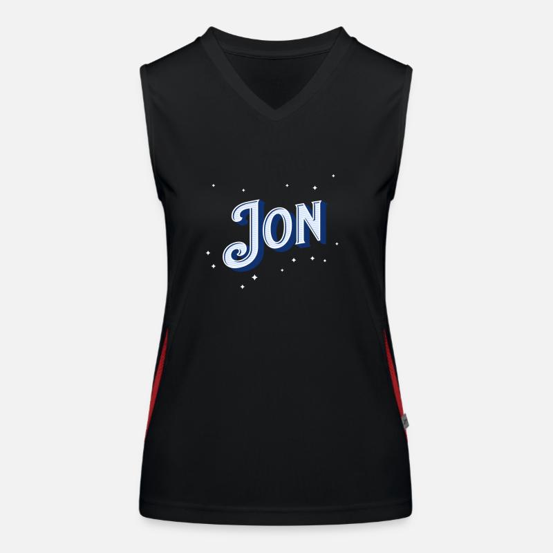 Jon's name personalized Women's Functional Contrast Tank Top