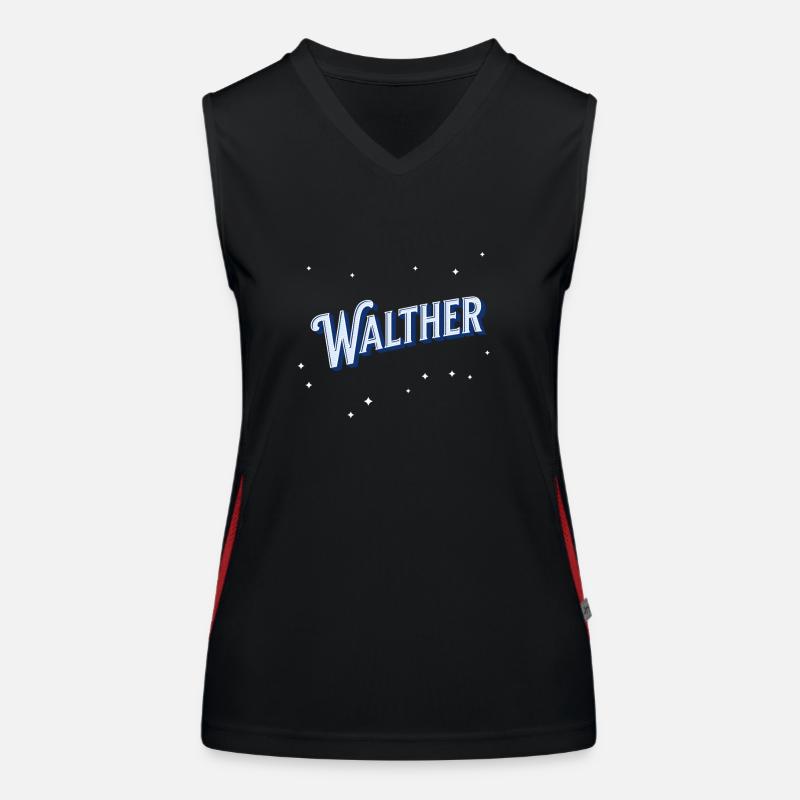 Walther name personalized Women's Functional Contrast Tank Top
