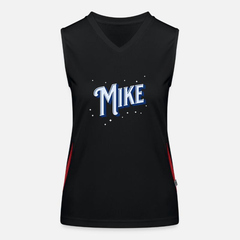 Mike name personalized Women's Functional Contrast Tank Top