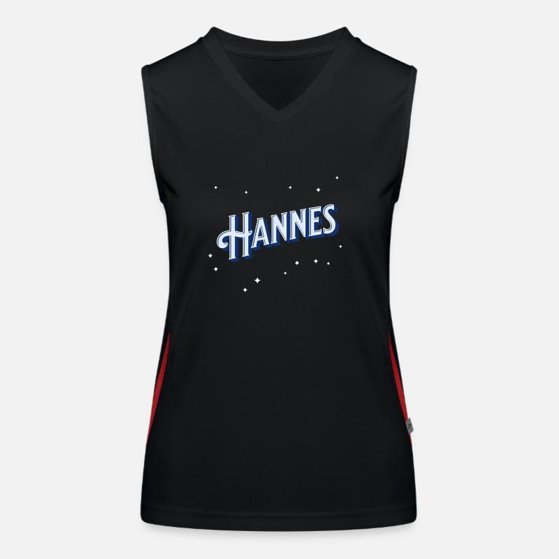 Hannes' name personalized Women's Functional Contrast Tank Top