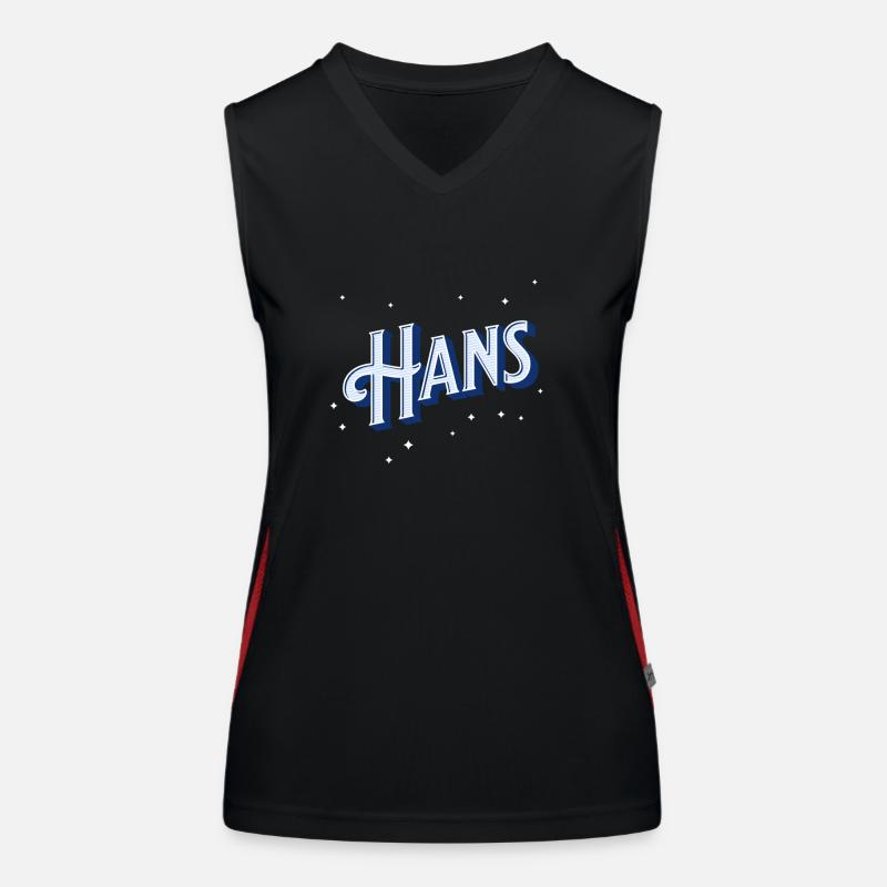 Hans' name personalized Women's Functional Contrast Tank Top