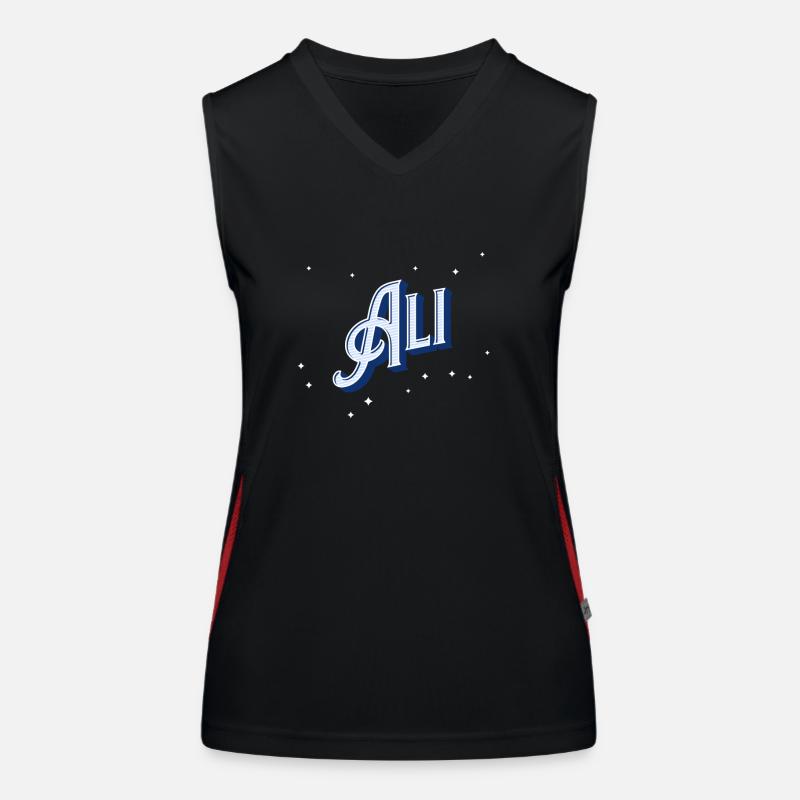 Ali name personalized Women's Functional Contrast Tank Top