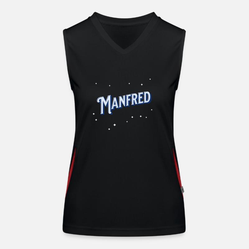 Manfred Namen personalized Women's Functional Contrast Tank Top