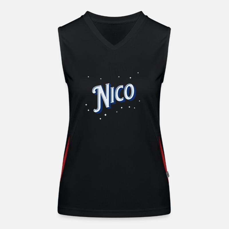 Nico name personalized Women's Functional Contrast Tank Top