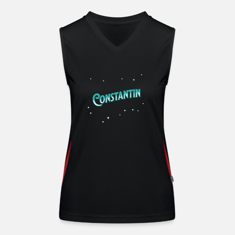 Constantin name personalized Women's Functional Contrast Tank Top