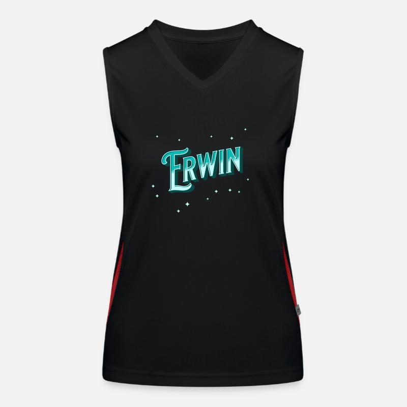 Erwin name personalized Women's Functional Contrast Tank Top