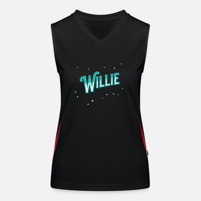 Willie name personalized Women's Functional Contrast Tank Top