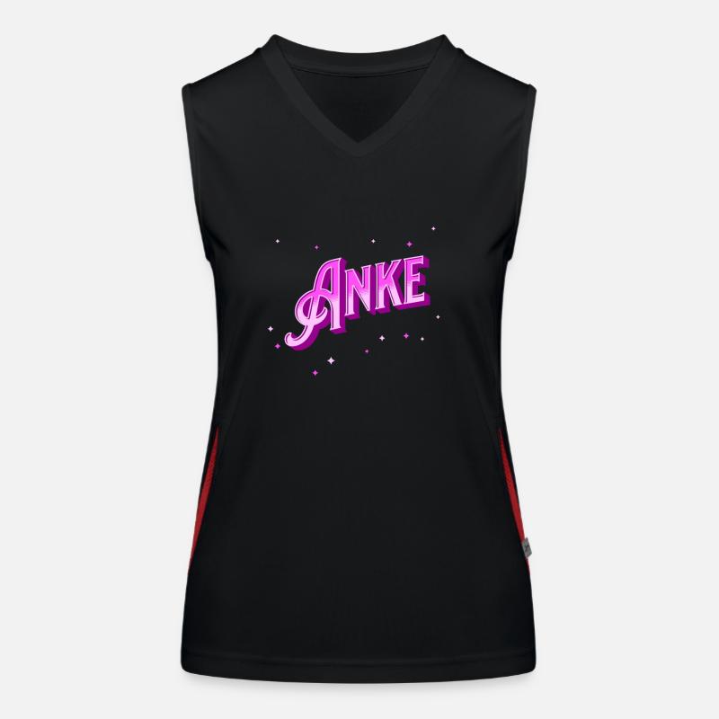 Anke name personalized Women's Functional Contrast Tank Top
